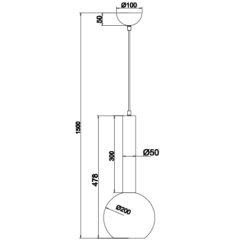 Pendant light CLAYTON, excl. 1x E27, max. 28W